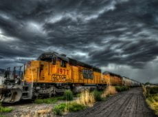 storm train utah clouds railroad landscapes mother nature union pacific gavin vanderbeek t20 LQxB4V Major Railroad Buys 20 Battery Powered Locomotives for Its Trains